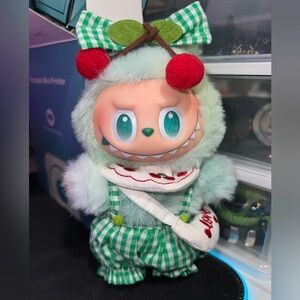 Labubu Authentic Pop Mart Big Into Energy Serenity w/ Cherry Outfit & Card